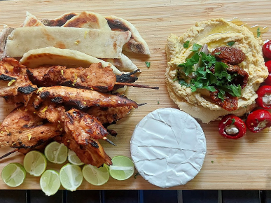 Grazing Board - Chicken, Brie, Hummus